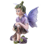 3.5" Fairy Statue - Fairy Boy with Blueberries - Magick Magick.com