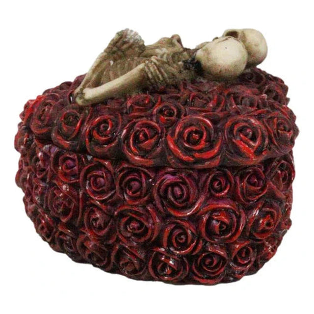 3.5" Love Never Dies Skeleton Heart Display Box - Magick Magick.com