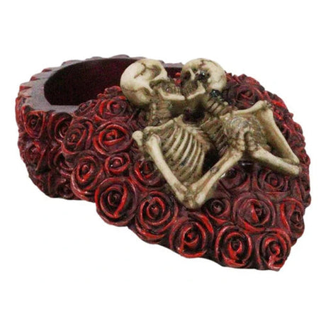 3.5" Love Never Dies Skeleton Heart Display Box - Magick Magick.com