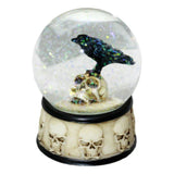 3.5" Raven on Skull Water Globe - Magick Magick.com