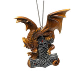 3.6" Dragon Ornament - Mjolnir Guardian - Magick Magick.com