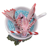 3.75" Amy Brown Dragon Statue - Peppermint Teacup - Magick Magick.com