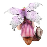 3.75" Fairy Statue - Fairy Leaning on Mushroom with Snail - Magick Magick.com