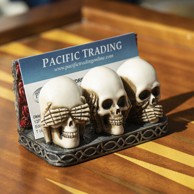 3.75" Skull Card Holder - Magick Magick.com