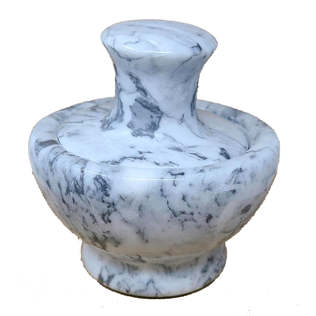 3.75" White Marble Mortar & Pestle - Magick Magick.com