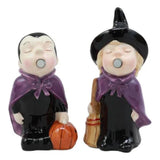 3.75" Witch & Vampire Magnetic Salt and Pepper Shakers Set - Magick Magick.com