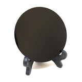 3.9" Black Obsidian Scrying Mirror with Stand - Magick Magick.com