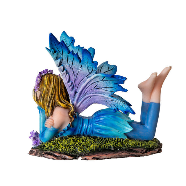 3.9" Fairy Statue - Blue Garden Fairy - Magick Magick.com