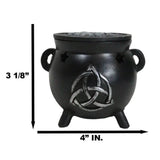 3.9" Triquetra Cauldron Cone Incense Burner - Magick Magick.com