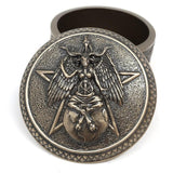 4" Baphomet Pentagram Round Trinket Display Box - Magick Magick.com