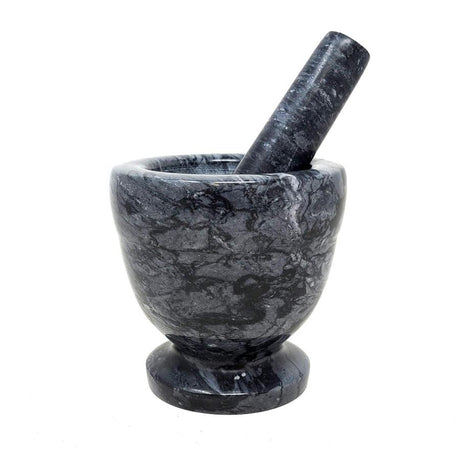 4" Black Marble Mortar & Pestle - Magick Magick.com