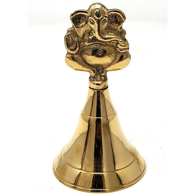 4" Brass Hand Bell - Ganesha - Magick Magick.com