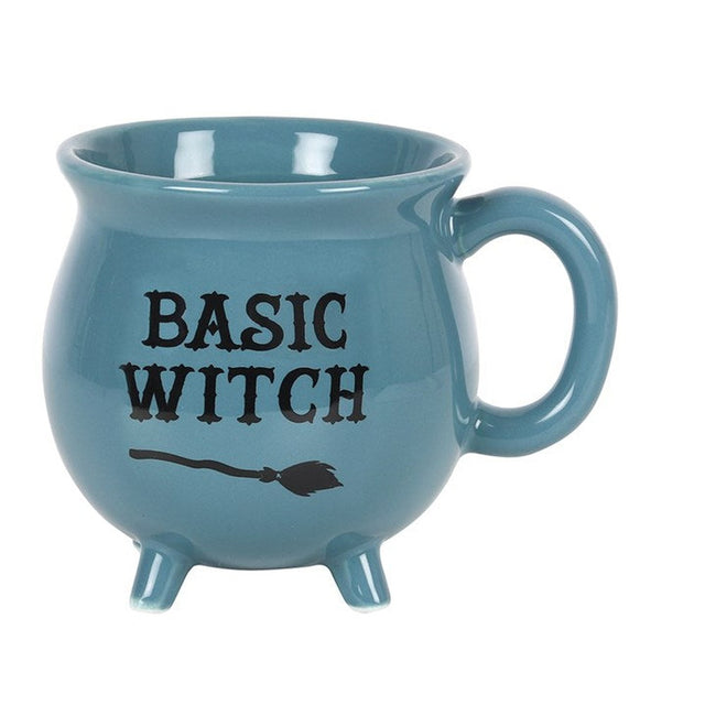 4" Ceramic Cauldron Mug - Basic Witch Blue - Magick Magick.com