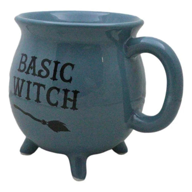 4" Ceramic Cauldron Mug - Basic Witch Blue - Magick Magick.com