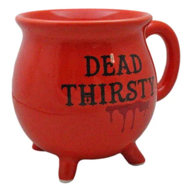 4" Ceramic Cauldron Mug - Dead Thirsty Red - Magick Magick.com