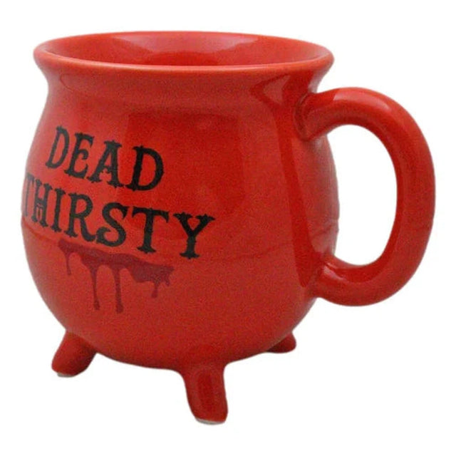 4" Ceramic Cauldron Mug - Dead Thirsty Red - Magick Magick.com