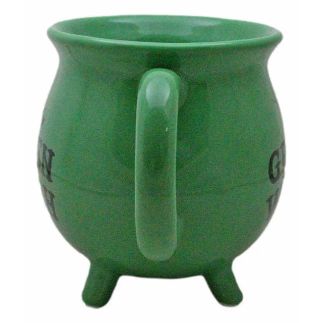 4" Ceramic Cauldron Mug - Green Witch - Magick Magick.com