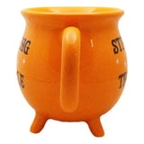 4" Ceramic Cauldron Mug - Stirring Up Trouble Orange - Magick Magick.com