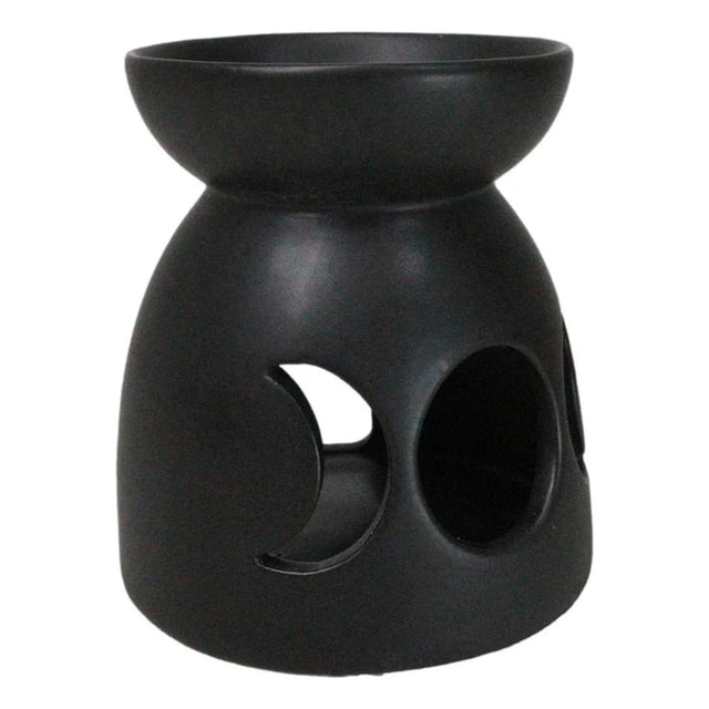 4" Ceramic Oil Burner - Triple Moon - Magick Magick.com