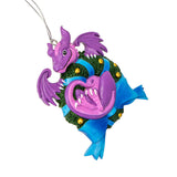 4" Cute Wreath Dragon Ornament by Ruth Thompson - Magick Magick.com