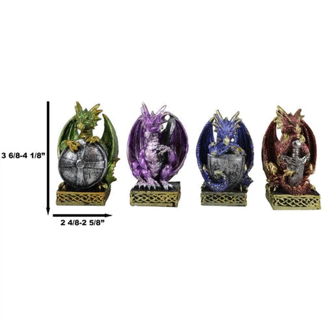 4" Dragon Statues (Set of 4) - Magick Magick.com