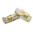 4" Floral White Sage with Citrine Crystal Stone Smudge Stick - Magick Magick.com