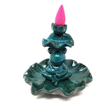 4" Frog & Lily Pad Backflow Cone Incense Burner - Magick Magick.com