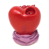 4" Red Heart Backflow Cone Incense Burner - Magick Magick.com