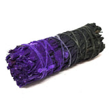 4" Reversible Protection & Power White Sage Smudge Stick (Purple/Black) - Magick Magick.com