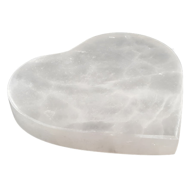 4" Selenite Charging Plate - Heart - Magick Magick.com