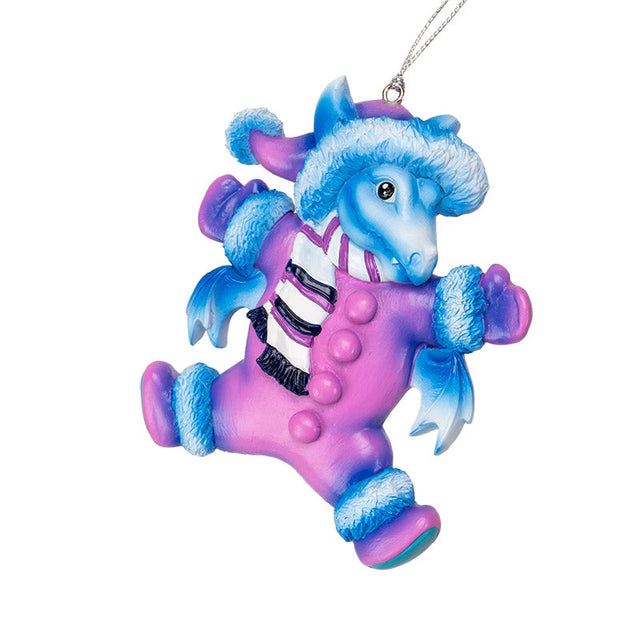 4" Snow Suit Dragon Ornament by Ruth Thompson - Magick Magick.com