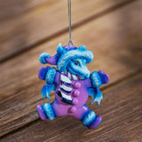 4" Snow Suit Dragon Ornament by Ruth Thompson - Magick Magick.com