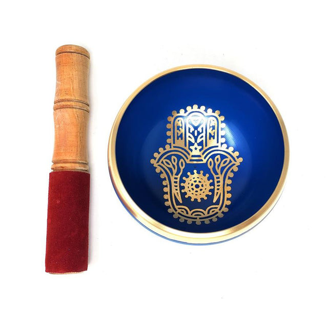 4" Tibetan Singing Bowl with Cushion - Hand of Compassion - Magick Magick.com