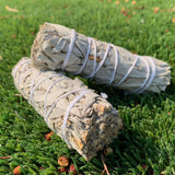 4" White & Blue Sage Smudge Stick - Magick Magick.com