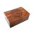 4" x 6" Carved Wood Box - Pentagram Celtic Circle - Magick Magick.com