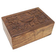 4" x 6" Carved Wood Box with Latch - Blessing Symbol - Magick Magick.com