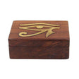 4" x 6" Eye of Horus Brass Inlay Wood Box - Magick Magick.com