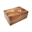 4" x 6" Paw Brass Inlay Wood Box - Magick Magick.com