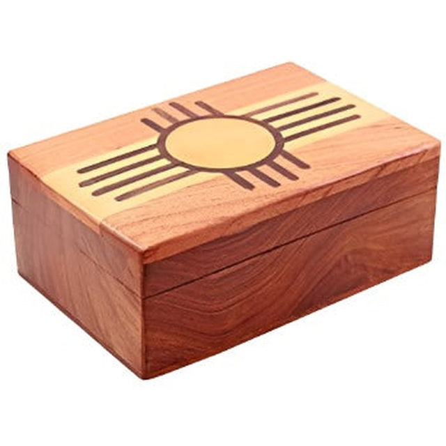 4" x 6" Zuni Sun Wood Box - Magick Magick.com