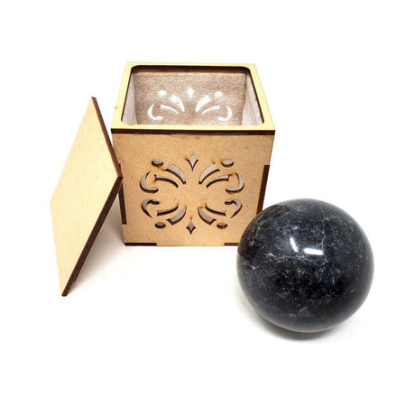 40-55 mm Gemstone Sphere with Box - Black Tourmaline - Magick Magick.com