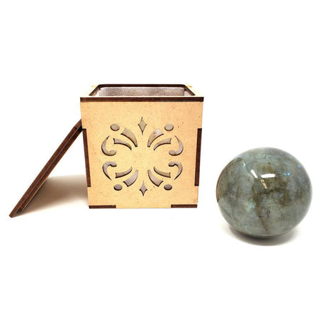 40-55 mm Gemstone Sphere with Box - Labradorite - Magick Magick.com