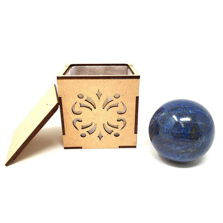 40-55 mm Gemstone Sphere with Box - Lapis Lazuli - Magick Magick.com