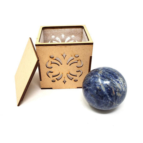 40-55 mm Gemstone Sphere with Box - Sodalite - Magick Magick.com