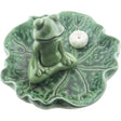 4.5" Ceramic Incense Holder - Meditating Frog - Magick Magick.com