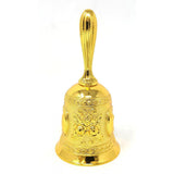 4.5" Floral Altar Bell in Gold Finish - Magick Magick.com