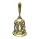 4.5" Floral Altar Hand Bell in Bronze Finish - Magick Magick.com