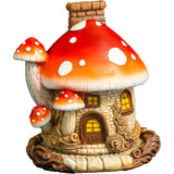 4.5" Mushroom House Polyresin Cone Incense Burner - Magick Magick.com