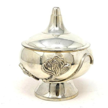 4.5" Silver Plated Incense Burner - Magick Magick.com