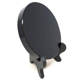 4.7" Black Obsidian Scrying Mirror with Stand - Magick Magick.com