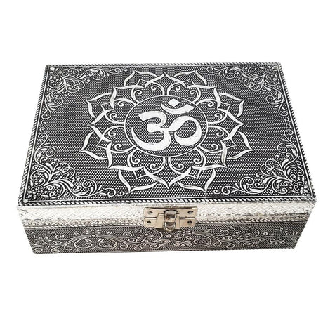 4.75" x 6.75" White Metal Lined Box - OM - Magick Magick.com